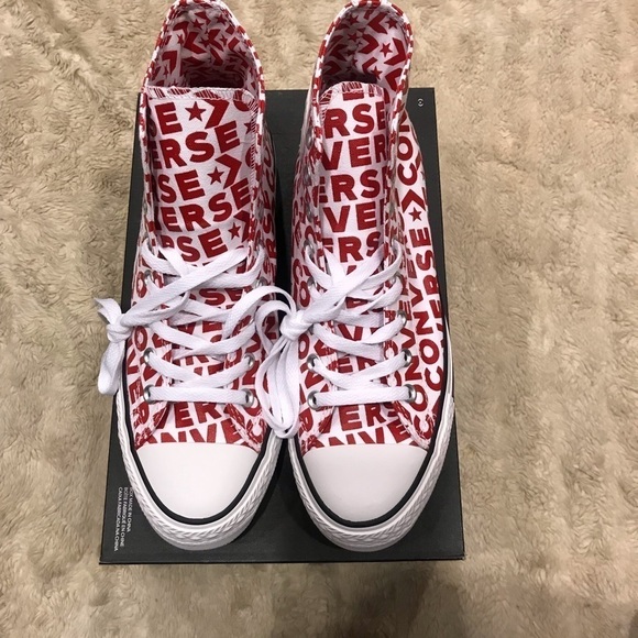 Converse CTAS HI Logo red/white sneakers - Picture 2 of 5